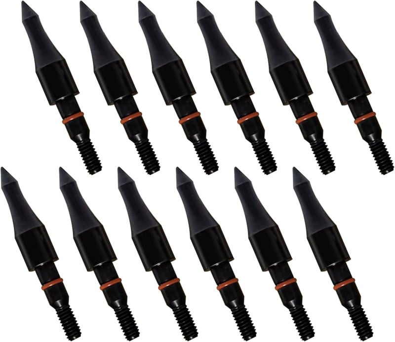 MOLFUJ 12pcs Archery Arrow Tips 100/125/150/200 Grain Field Tips 5/16 Inch Screw in Bullet Points , Archery Target Crossbow Practice Tip for Arrow Recurve Bow Compound Bow, Hunting Bow Arrow Target Practice - Image 1